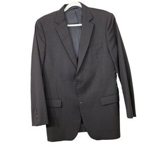 Brooks Brothers Mens  Estrato Trabaldo Togna Blazer Italy 40R Charcoal Black  *